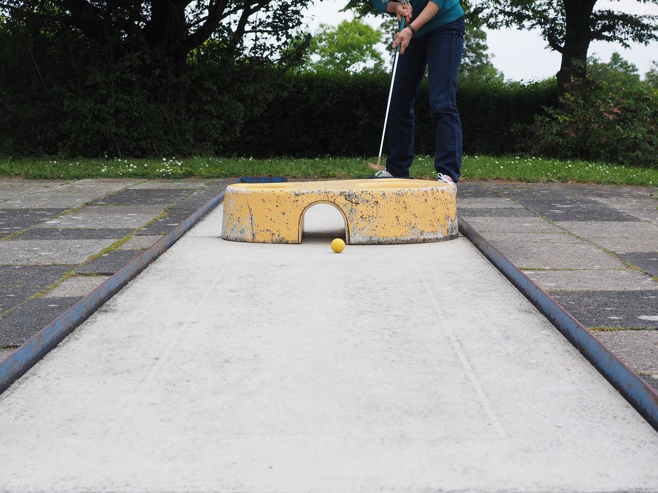 a man playing golf