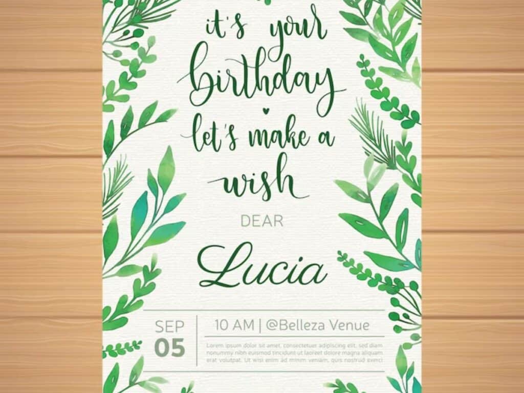 Birthday Party Invitation Cards