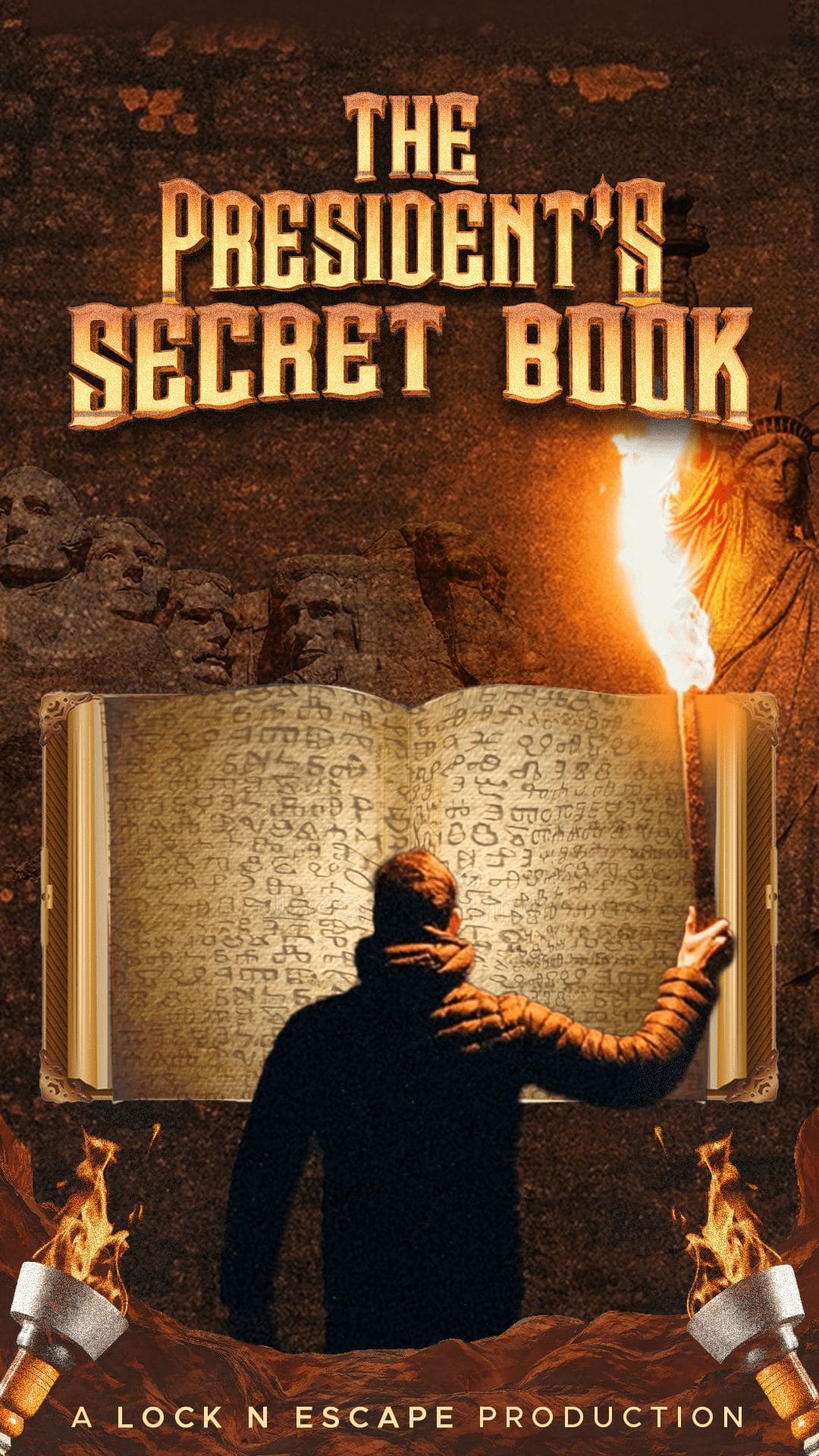 The-Presidents-Secret-Book A mysterious scene from "The President's Secret Book," showcasing thrilling puzzle solving in an escape room in Banjara Hills, Hyderabad.
