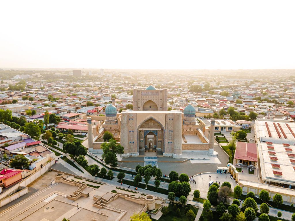 Heritage & Large-Scale Experiential Venues for corporate team outings in Hyderabad — aerial view of a grand historic monument surrounded by a city landscape