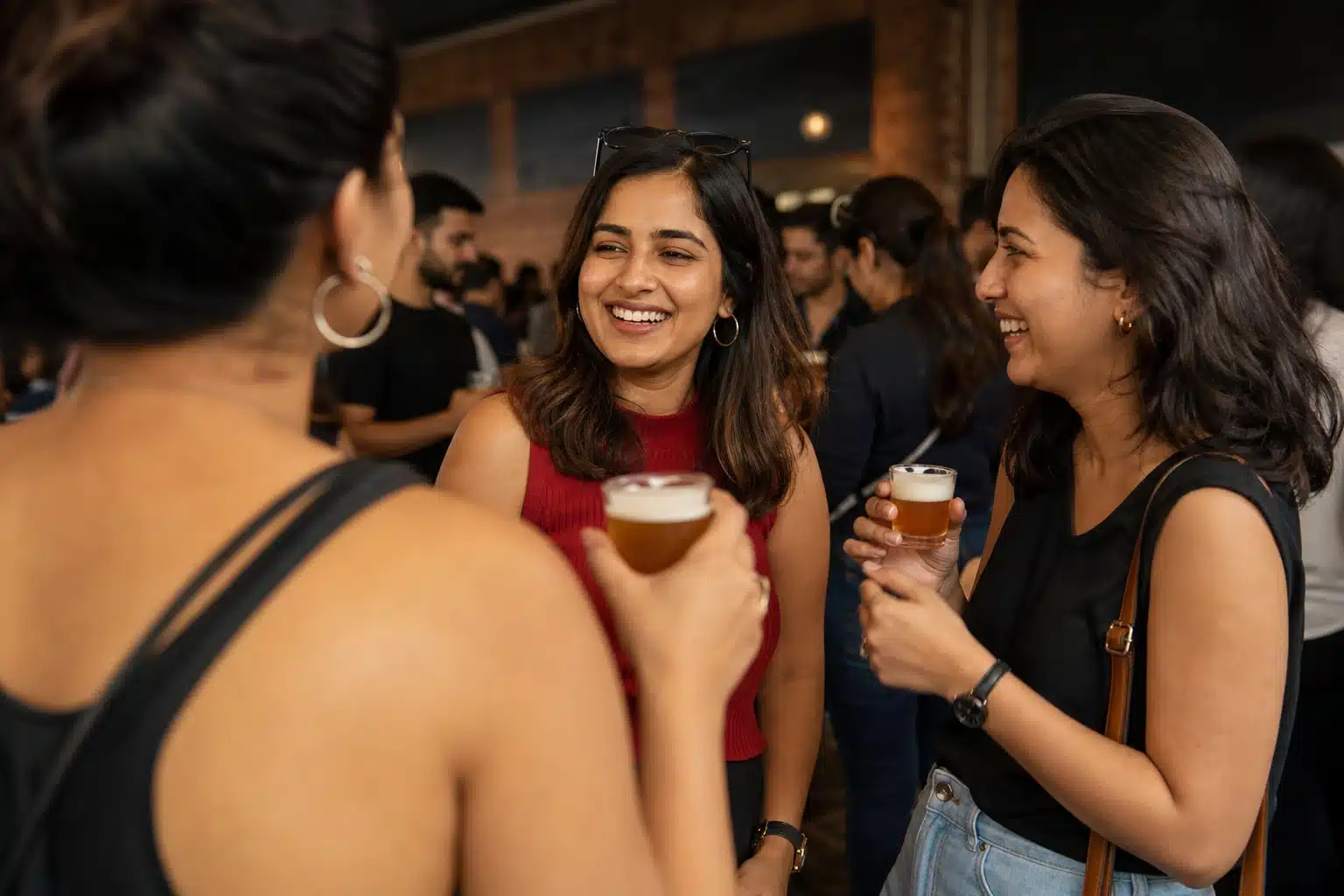 People tasting craft beer.